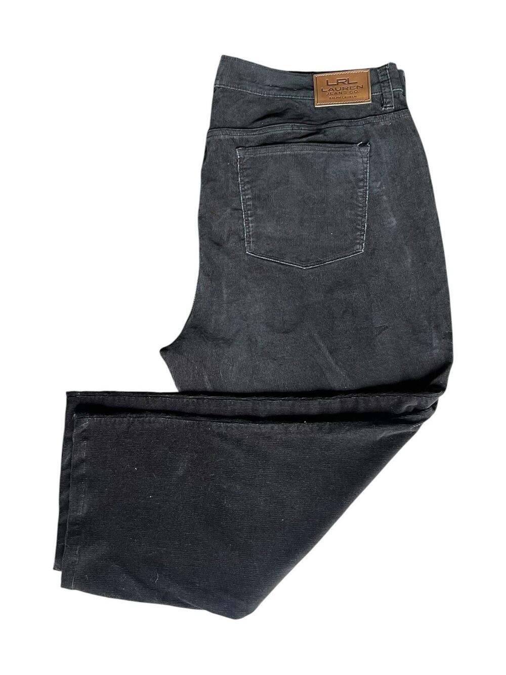 Lauren Jeans Co. Ralph Lauren Brown Corduroy Straight Leg Mid Rise Pants 20W